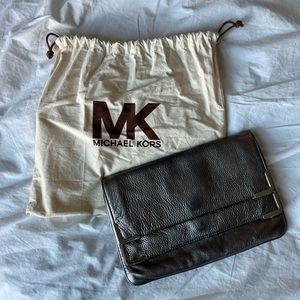Michael Kors silver clutch